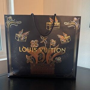 Louis Vuitton Black and Gold Artistic Tote